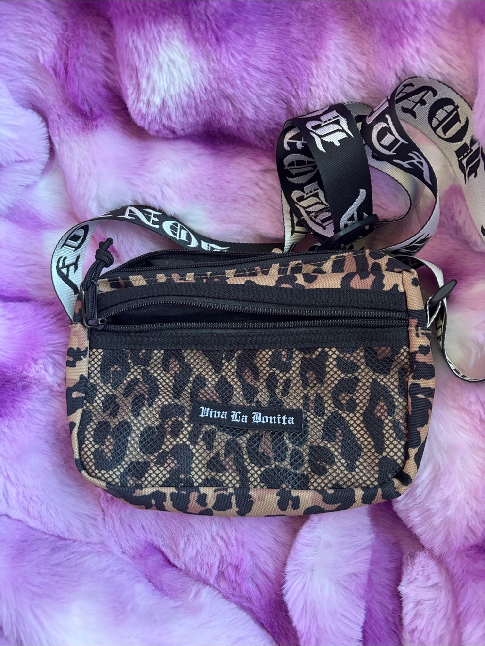 Viva La Bonita Leopard Crossbody Bag - Brown & Black